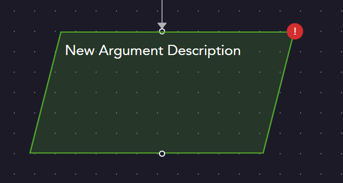 Example of newly created element (argument)
